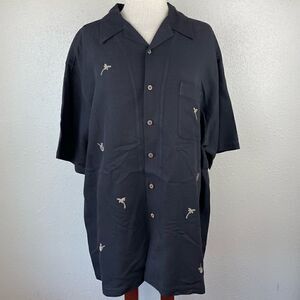 Ocean Pacific Black Button Down Shirt Size XL EUC